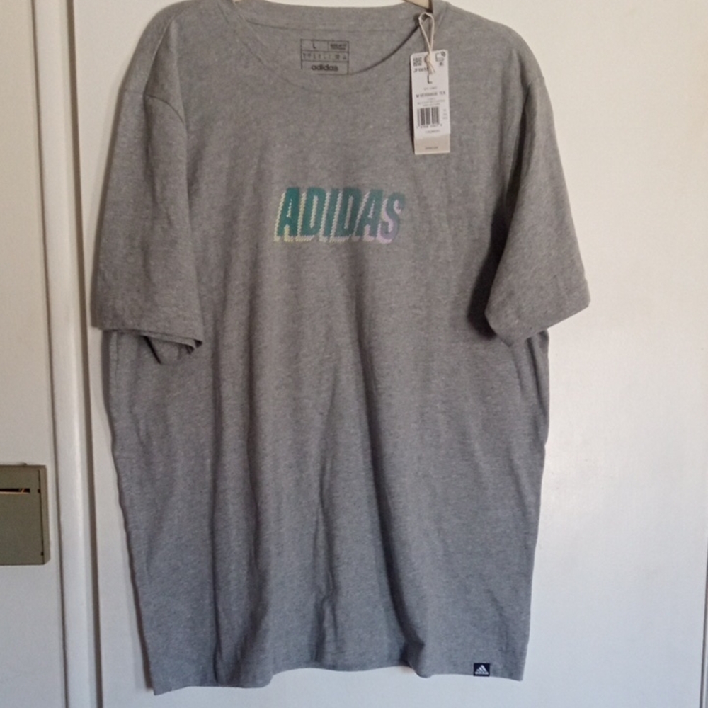 Adidas Gray Men's T-Shirt Size Large New With Tag